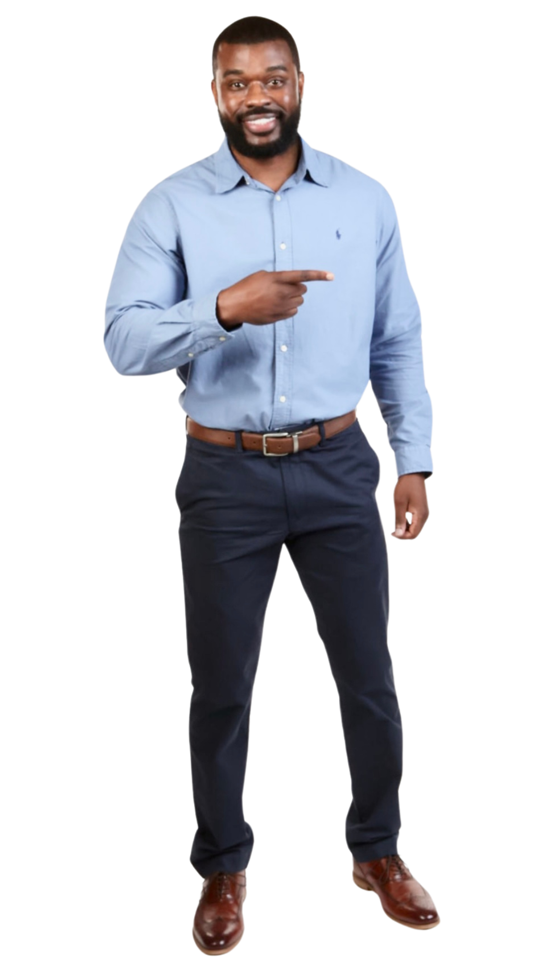 Full body picture pointing to the right.